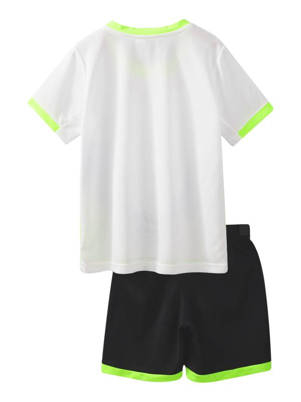 Kids Boys 2pcs Quick-Drying Short Sleeve T-shirt and Shorts Football Uniform thumb