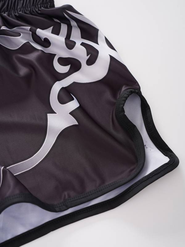 Kids Boys Letter Print Boxing Wrestling Training Shorts thumb