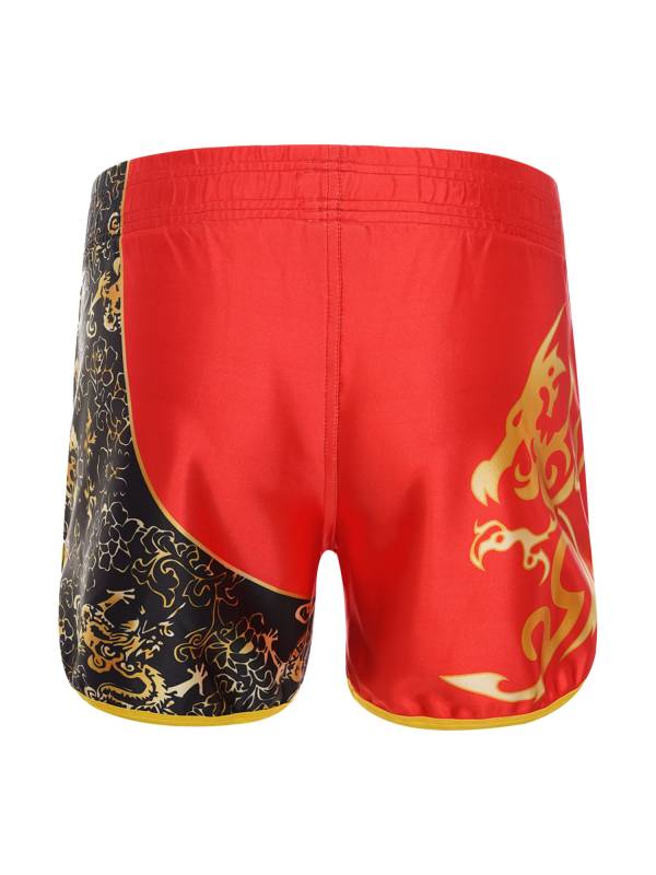 Kids Boys Letter Print Boxing Wrestling Training Shorts thumb