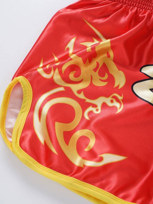 Kids Boys Letter Print Boxing Wrestling Training Shorts thumb