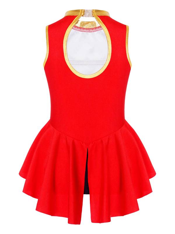 Kids Girls Sleeveless Magician Costume Leotard with Hat Set thumb