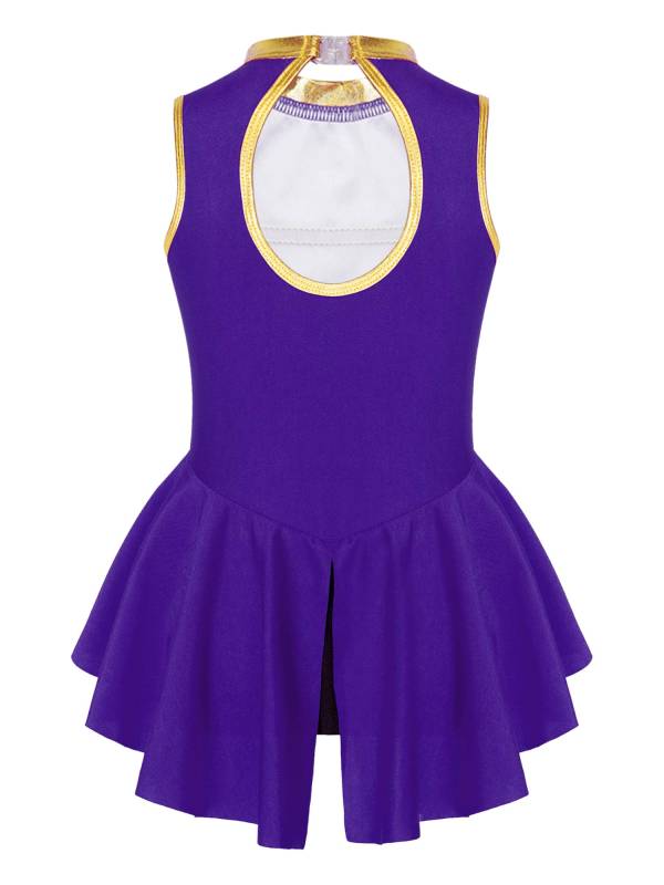 Kids Girls Sleeveless Magician Costume Leotard with Hat Set thumb