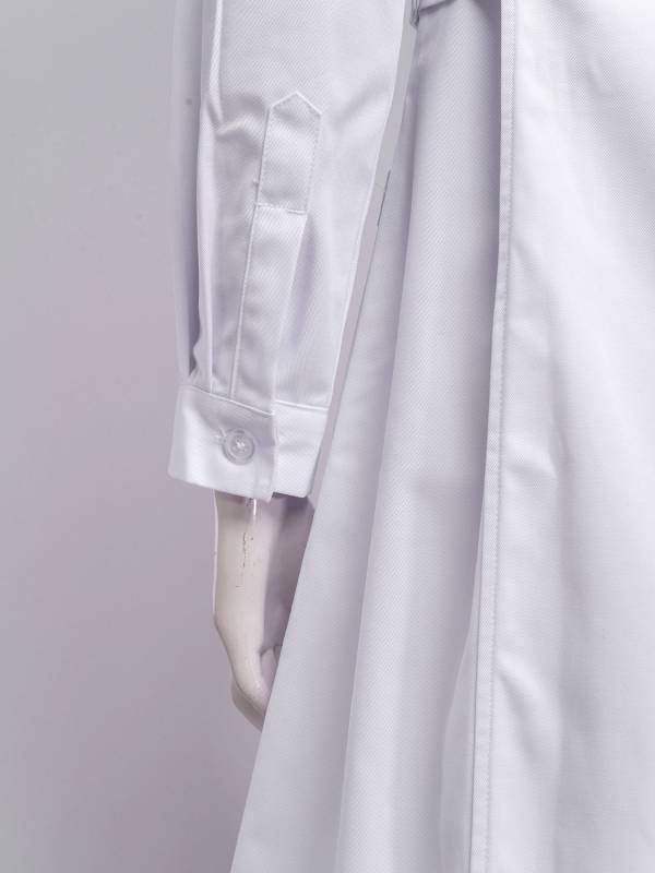 Women Long Sleeve Notch Lapel Front Buttons Nurse Pharmacist Costume Coat thumb