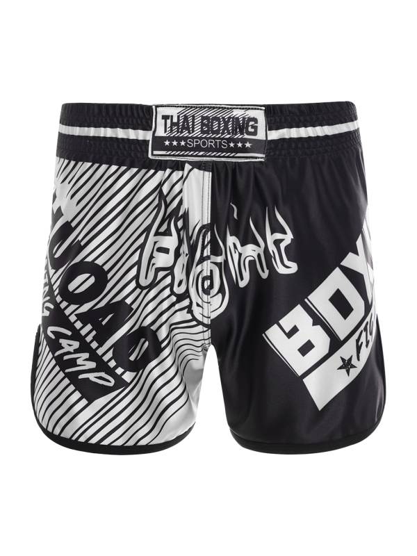 Kids Boys Letter Print Boxing Wrestling Training Shorts thumb