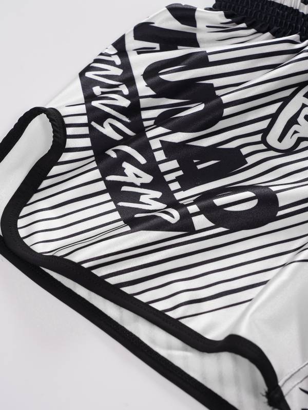 Kids Boys Letter Print Boxing Wrestling Training Shorts thumb
