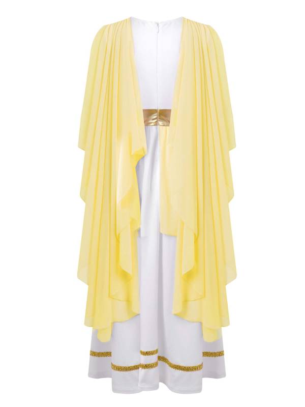Kids Girls Ancient Greek Toga Costume Grecian Tulle Dress thumb