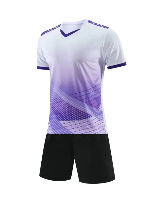 Kids Boys 2pcs Short Sleeve T-shirt and Shorts Football Training Set thumb