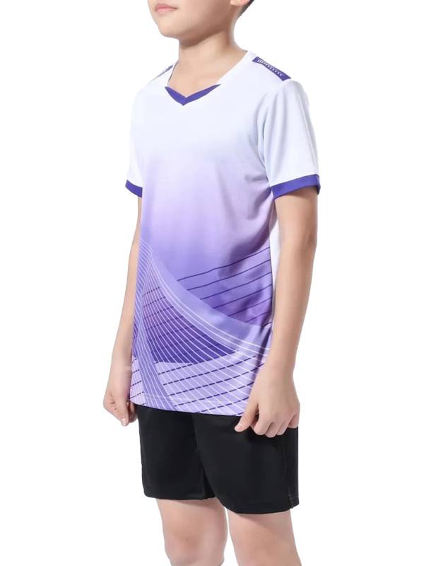 Kids Boys 2pcs Short Sleeve T-shirt and Shorts Football Training Set thumb
