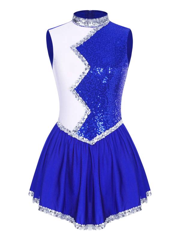 Women Sequin Sleeveless Figure Skating Dress thumb