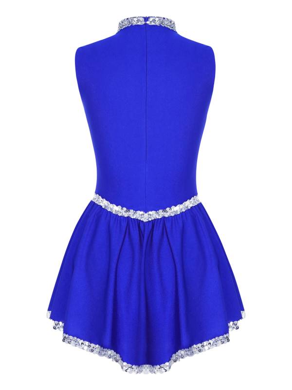Women Sequin Sleeveless Figure Skating Dress thumb