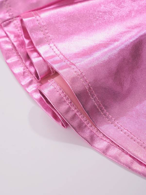 Kids Girls High Waist Glossy Bell-bottom Dance Pants thumb