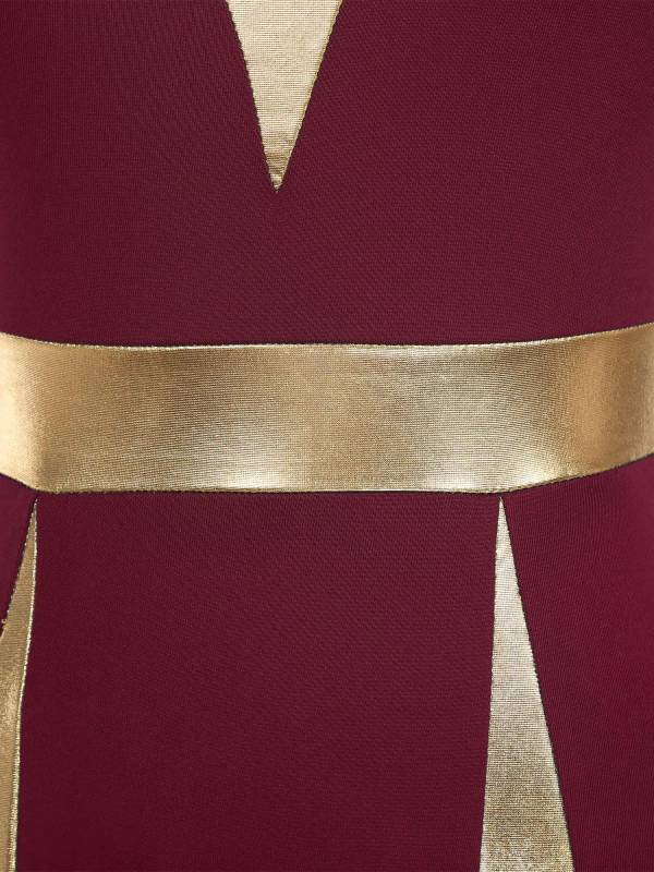 Women Sleeveless Color Block Church Worship Dance Dress(no white underdress) thumb