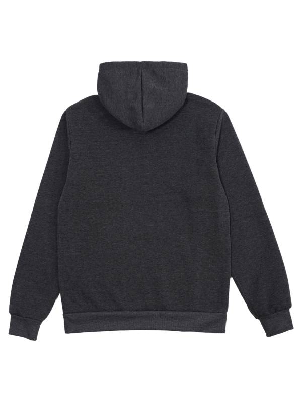 Men Long Sleeve Solid Color Sports Sweatshirt with Built-in Face Mask thumb