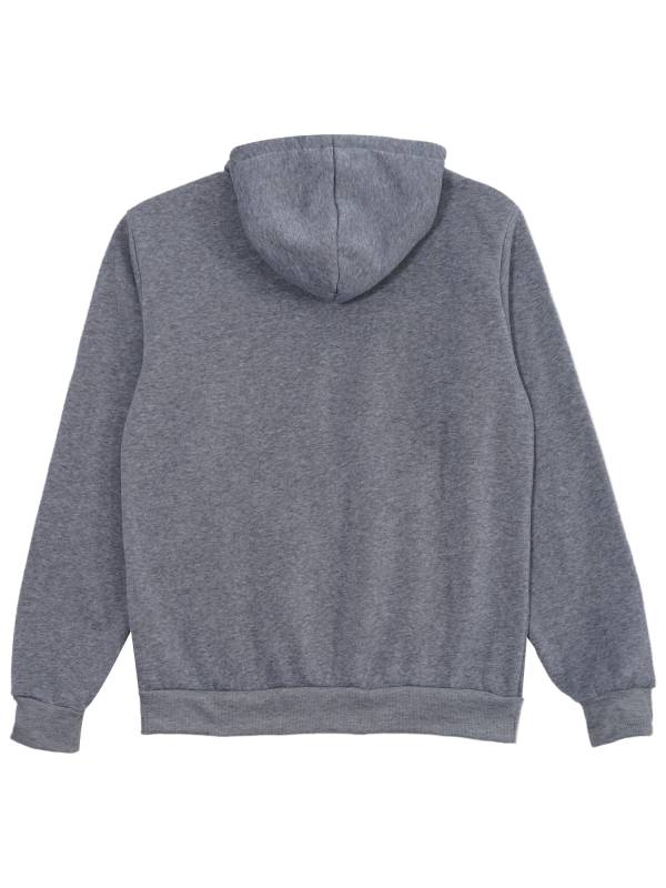 Men Long Sleeve Solid Color Sports Sweatshirt with Built-in Face Mask thumb