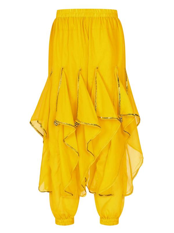 Women Sequin Ruffles Beaded Chiffon Belly Dance Pants thumb