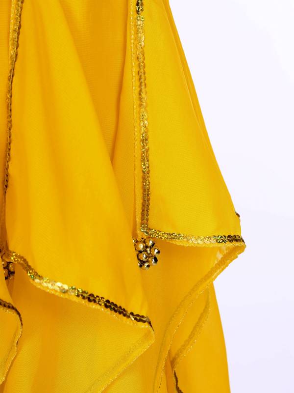 Women Sequin Ruffles Beaded Chiffon Belly Dance Pants thumb
