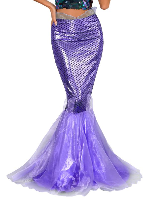 Women Cascading Tulle Mermaid Maxi Skirt thumb