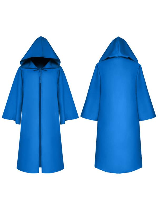 Kids Halloween Medieval Long Sleeve Retro Gothic Robe Wizard Cosplay Cloak thumb