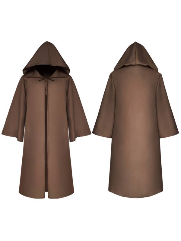Kids Halloween Medieval Long Sleeve Retro Gothic Robe Wizard Cosplay Cloak thumb