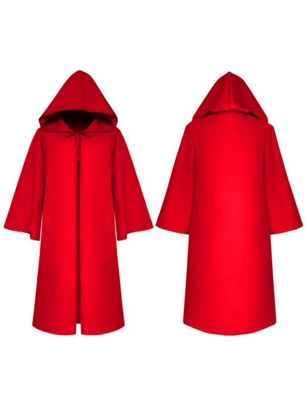 Kids Halloween Medieval Long Sleeve Retro Gothic Robe Wizard Cosplay Cloak thumb