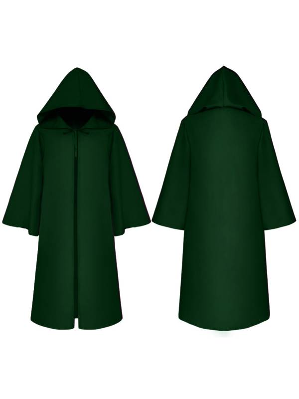 Kids Halloween Medieval Long Sleeve Retro Gothic Robe Wizard Cosplay Cloak thumb