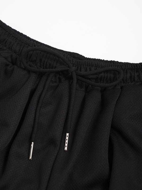 Kids Boys Built-in Leggings Sport Shorts Drawstring Training Shorts thumb