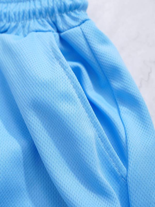 Kids Boys Built-in Leggings Sport Shorts Drawstring Training Shorts thumb