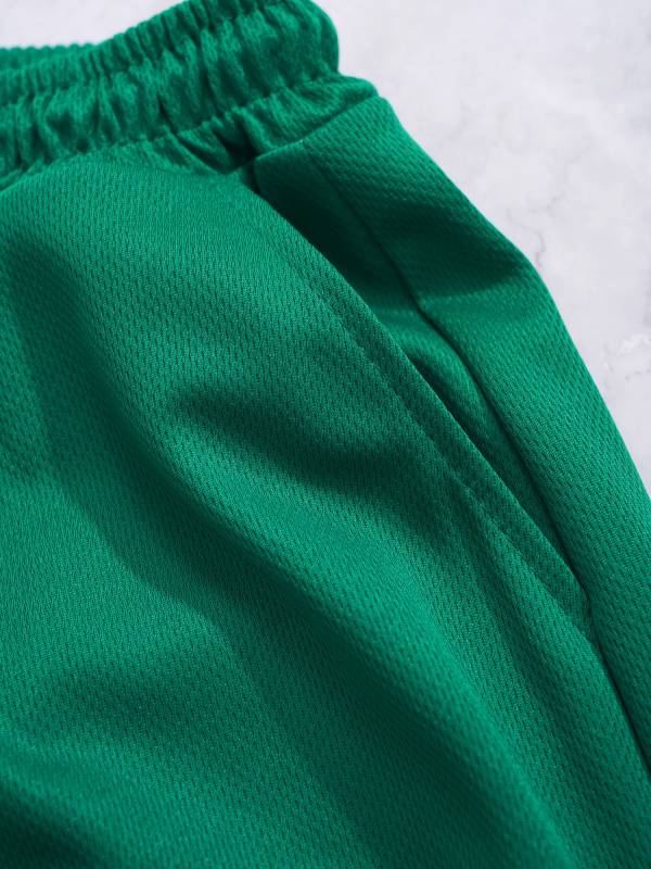 Kids Boys Built-in Leggings Sport Shorts Drawstring Training Shorts thumb