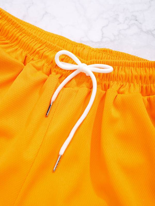 Kids Boys Built-in Leggings Sport Shorts Drawstring Training Shorts thumb