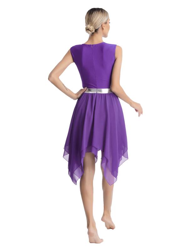 Women Sequins Sleeveless Cross Print Worship Dress thumb