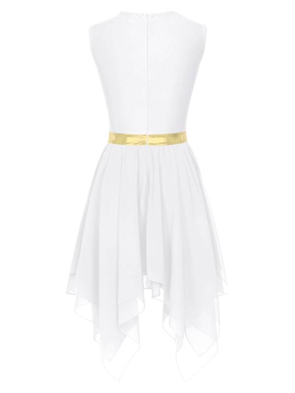 Women Sequins Sleeveless Cross Print Worship Dress thumb