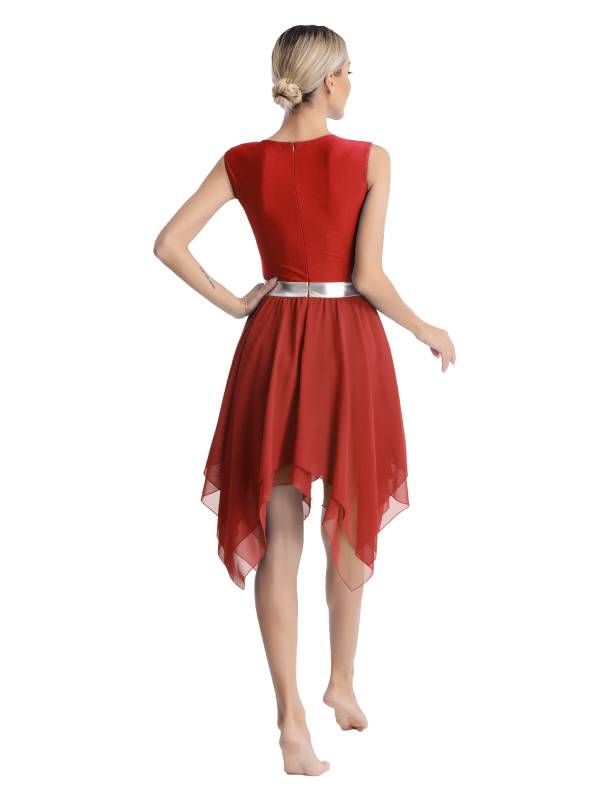 Women Sequins Sleeveless Cross Print Worship Dress thumb