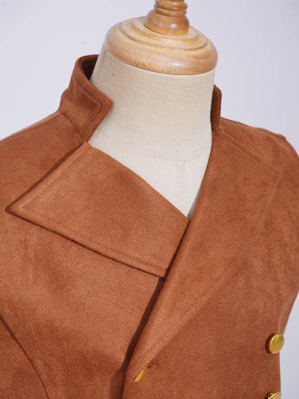 Boys Medieval Vintage Double Breasted Gothic Steampunk Waistcoat thumb