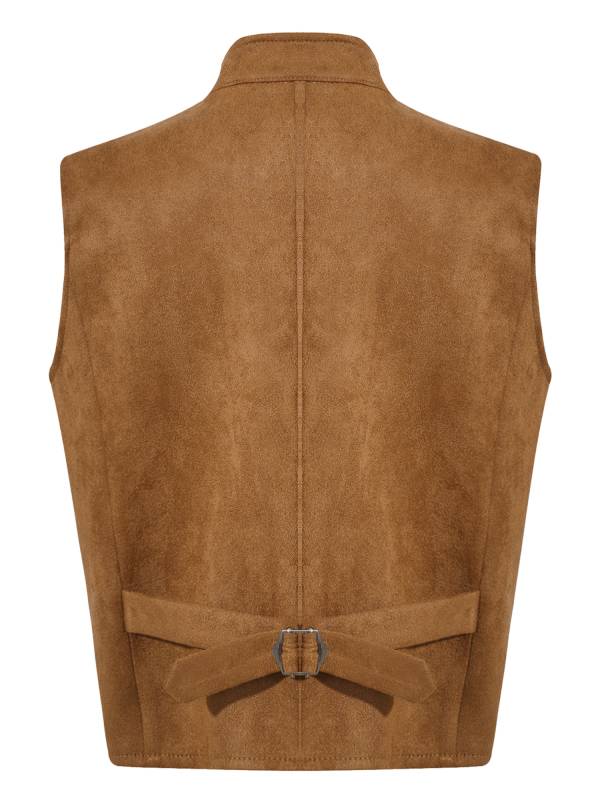 Boys Medieval Vintage Double Breasted Gothic Steampunk Waistcoat thumb