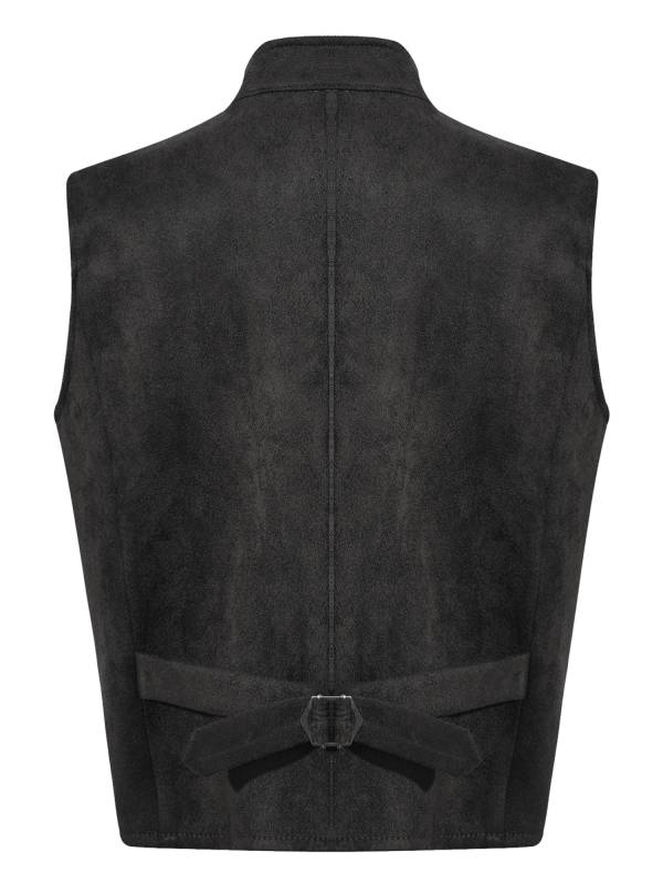 Boys Medieval Vintage Double Breasted Gothic Steampunk Waistcoat thumb
