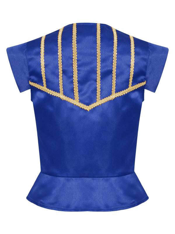 Kids Boys Medieval Renaissance Steampunk Costume Short Sleeve Lace-up Vest thumb
