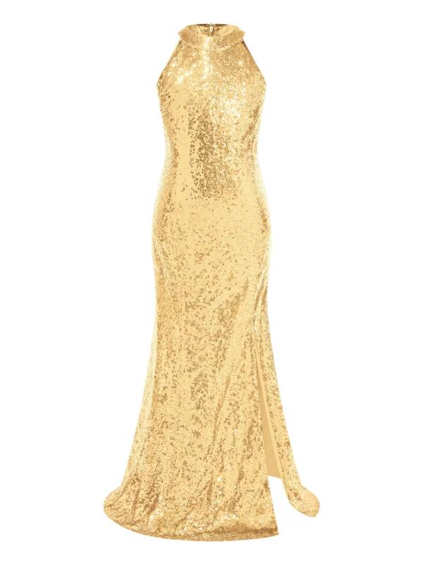 Kids Girls Shiny Sequin Mermaid Dress Sleeveless Pageant Gowns thumb