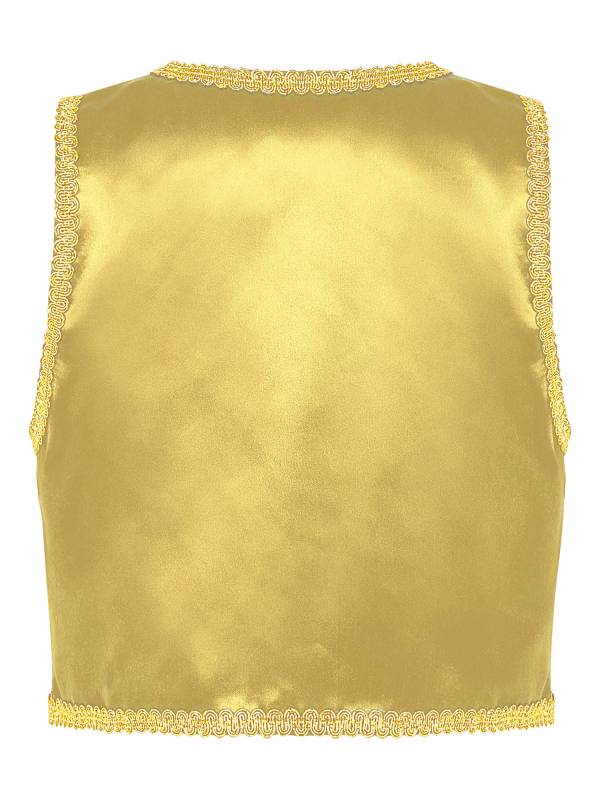 Kids Boys Glossy Open Front Vest Aladdin Cosplay Costume thumb