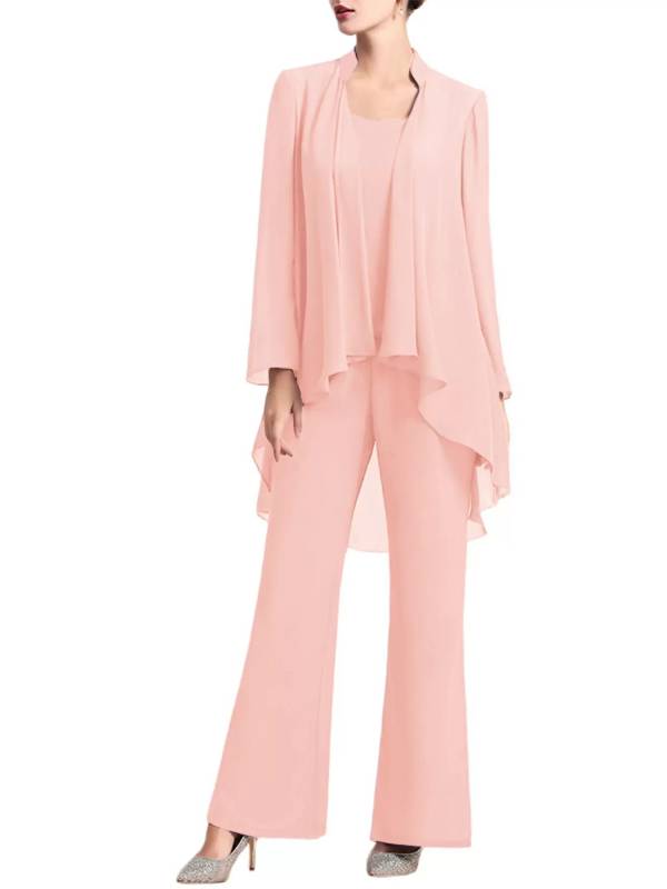 Women 3 Pieces Elegant Chiffon Party Suit Wedding Guest Outfits thumb