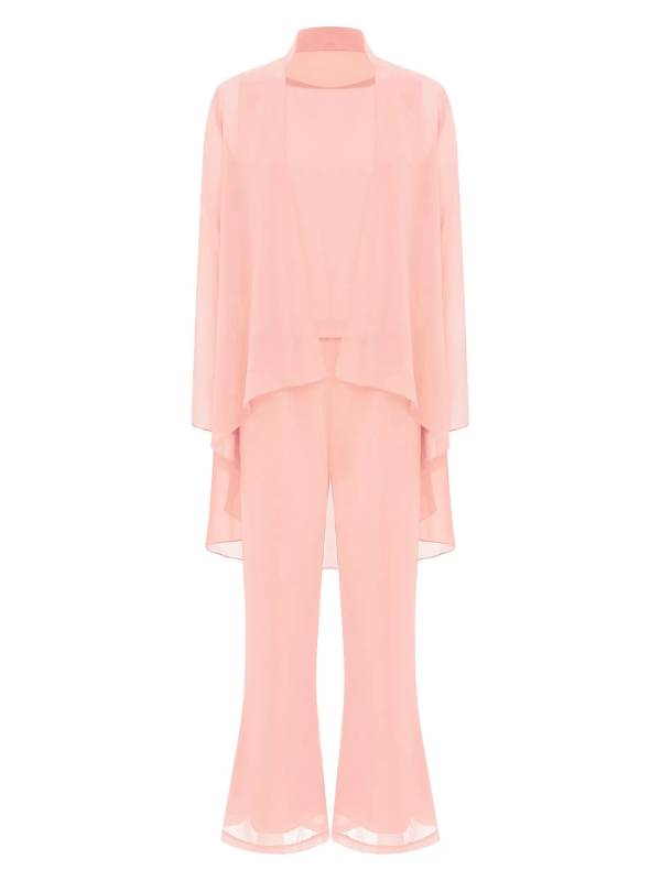 Women 3 Pieces Elegant Chiffon Party Suit Wedding Guest Outfits thumb