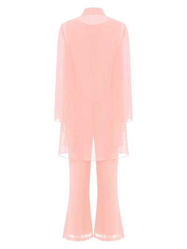 Women 3 Pieces Elegant Chiffon Party Suit Wedding Guest Outfits thumb