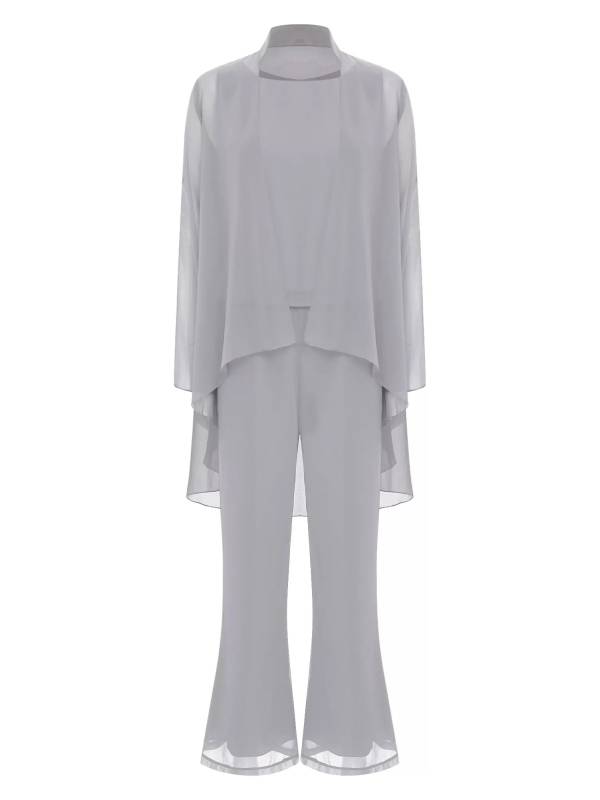 Women 3 Pieces Elegant Chiffon Party Suit Wedding Guest Outfits thumb