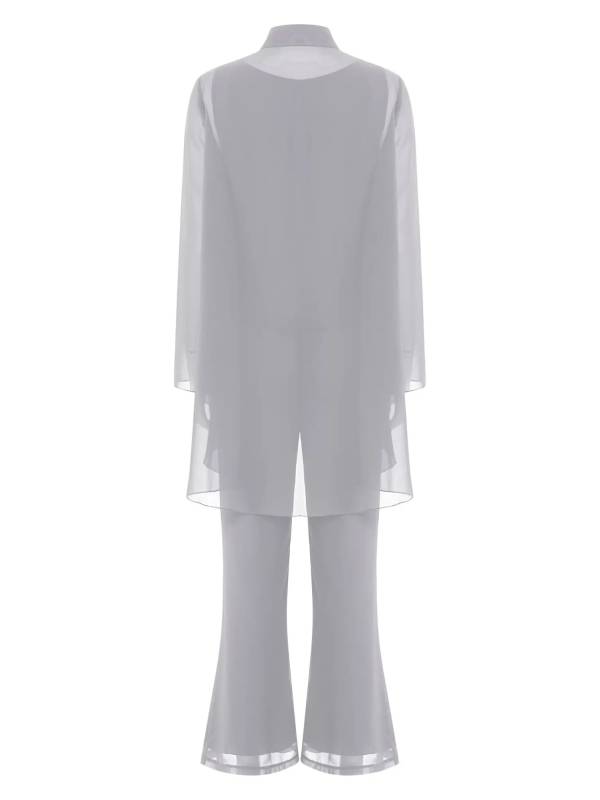 Women 3 Pieces Elegant Chiffon Party Suit Wedding Guest Outfits thumb
