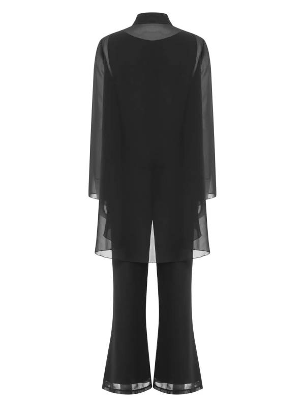 Women 3 Pieces Elegant Chiffon Party Suit Wedding Guest Outfits thumb