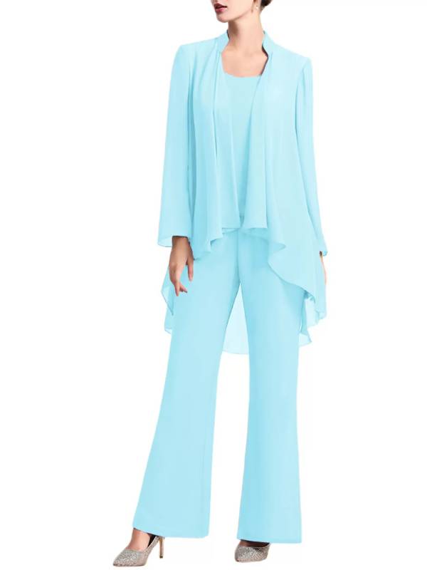 Women 3 Pieces Elegant Chiffon Party Suit Wedding Guest Outfits thumb
