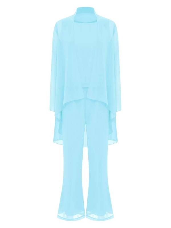 Women 3 Pieces Elegant Chiffon Party Suit Wedding Guest Outfits thumb