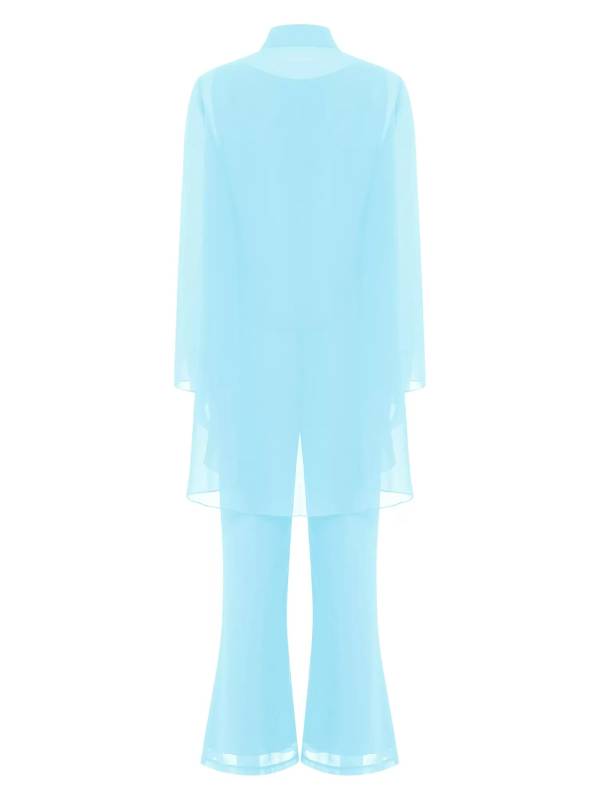 Women 3 Pieces Elegant Chiffon Party Suit Wedding Guest Outfits thumb