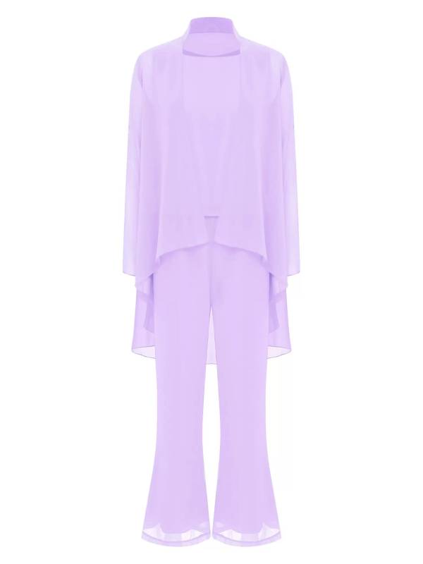 Women 3 Pieces Elegant Chiffon Party Suit Wedding Guest Outfits thumb