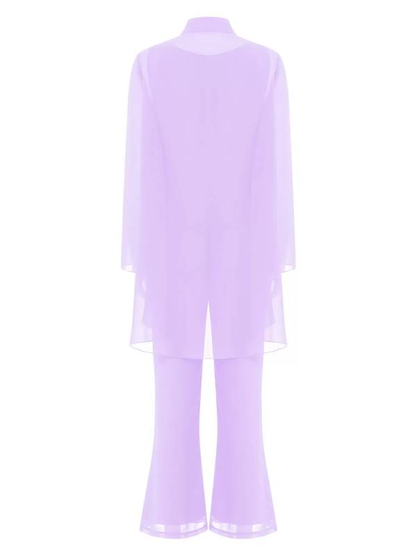 Women 3 Pieces Elegant Chiffon Party Suit Wedding Guest Outfits thumb