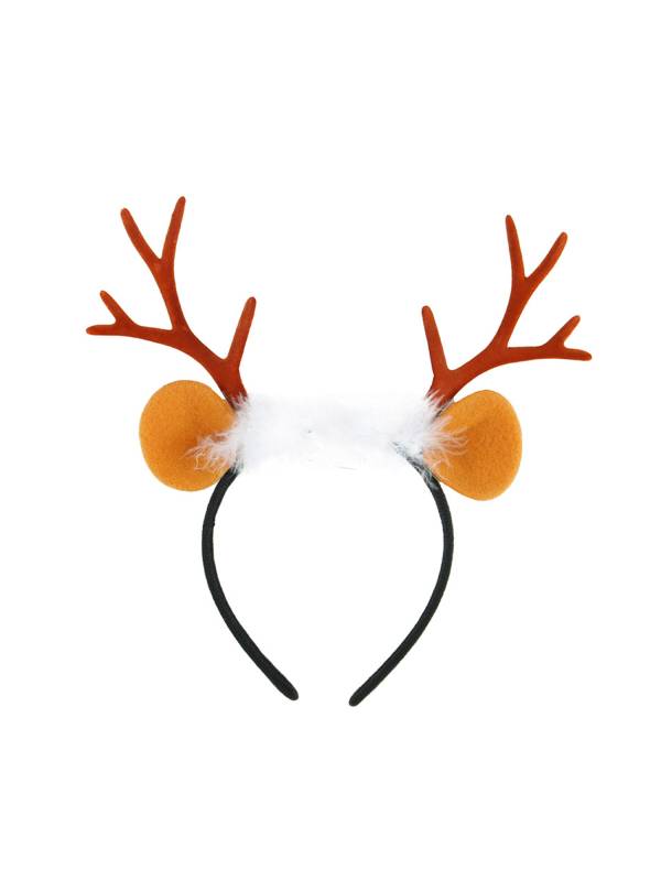 Kids Girls Christmas Reindeer Sleeveless Sequins Tutu Dress with Hairband thumb